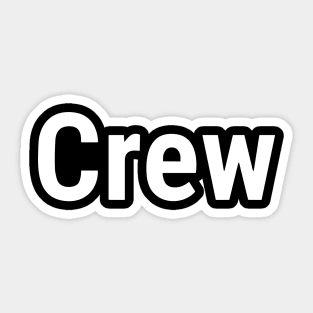 Crew Small Front print White Sticker